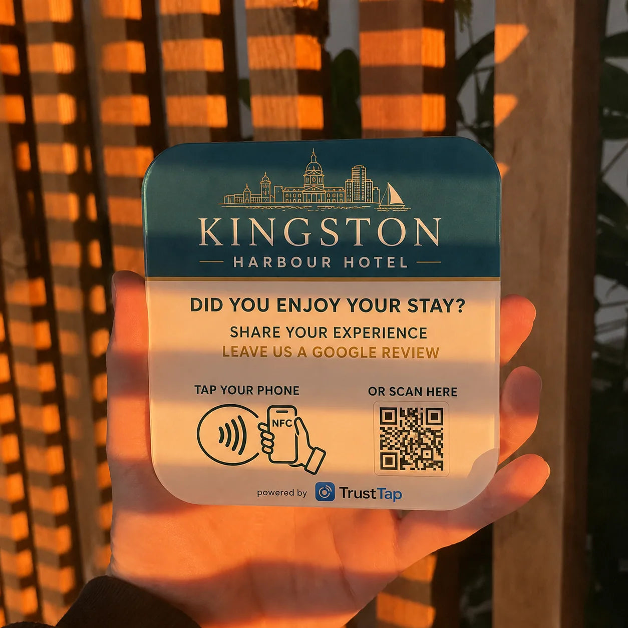 Custom English TrustTap plate example 3