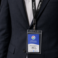 Badge NFC Avis Google avec cordon — TrustTap