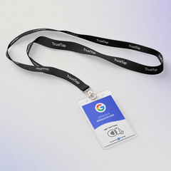 Badge NFC Avis Google avec cordon — TrustTap