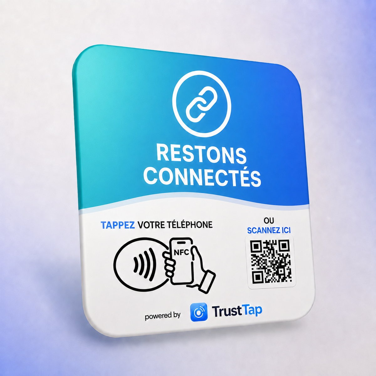 Plaque NFC 10-en-1 « Restons connectés » — TrustTap
